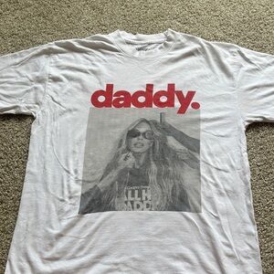 Unwell call her daddy White Graphic Tee with Red Print